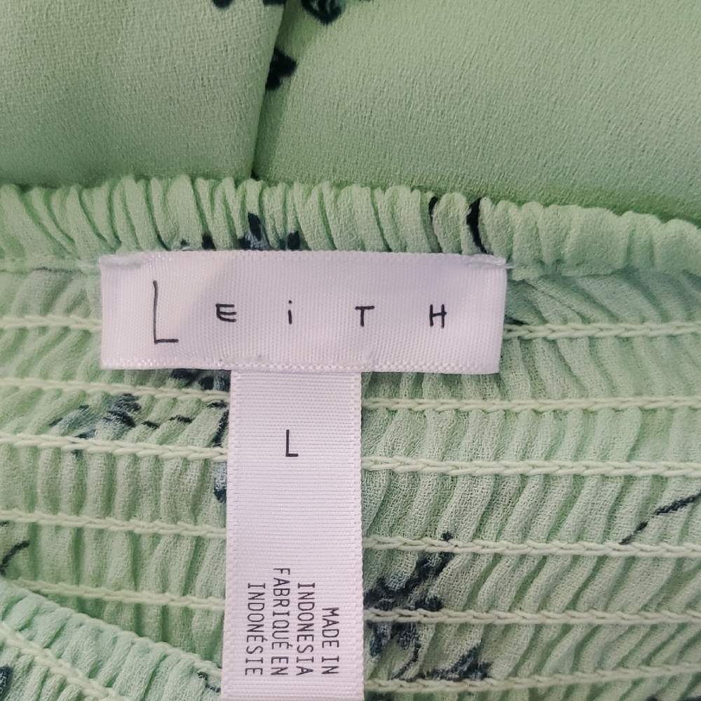 Leith green Floral Square Neck Country Midi Dress Size L - Picture 8 of 11